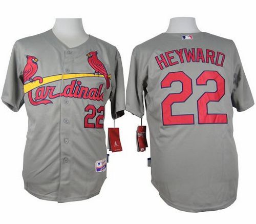Cardinals #22 Jason Heyward Grey Cool Base Stitched MLB Jersey - Click Image to Close